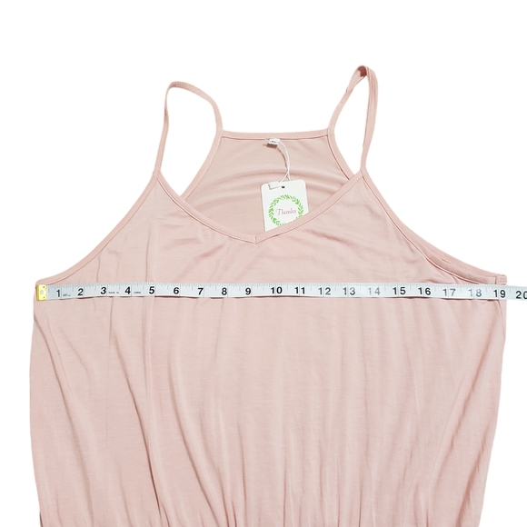 Froemds Womens Pink Spaghetti Strap Jumpsuit X-Large - Picture 10 of 15
